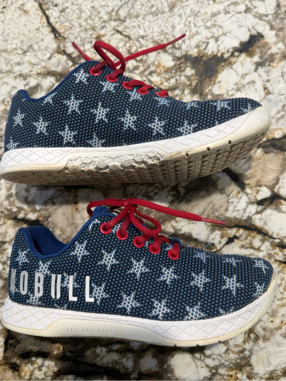 NOBULL SuperFabric Flag Edition Trainers in Women’s Size 6 Men’s Size 4.5  EUC